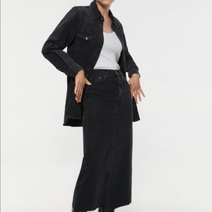 Zara denim midi skirt